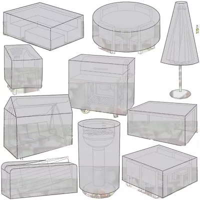 £5.49 • Buy Assorted Outdoor Protective Waterproof Covers For Furniture Garden Medium Large
