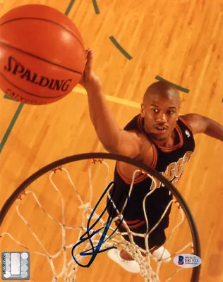 JALEN ROSE SIGNED 8x10 PHOTO DENVER NUGGETS MICHIGAN ESPN FAB FIVE BECKETT BAS • $135