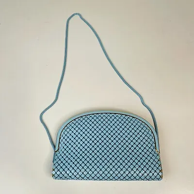 Vintage Aluminium Mesh Baby Blue Handbag Purse Made In Hong Kong • $37.50