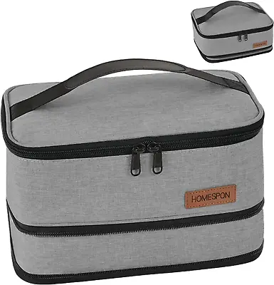 Expandable Lunch Bag For Men Women Kids Insulated Lunch Box Holder With Handle F • £23