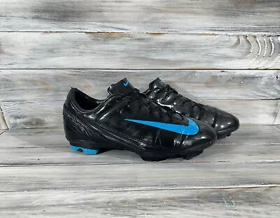 Nike Mercurial Vapor IV FG Kids Football Cleats Boots Black Blue Rare • $109.99