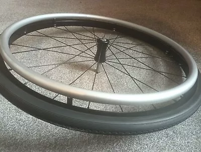 Invacare QUICKIE  24 X1 3/8  Wheelchair SOLID Wheel 12mm Pin With Handrims • £35