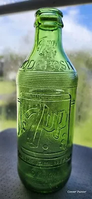 Rare 1966 7UP  You Like It It Likes You  10oz Embossed Soda Bottle. Great Condi. • $13