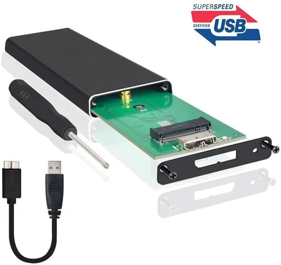 $19.99 • Buy NGFF M.2 SATA SSD To USB 3.0 External Aluminium Enclosure Case UASP B / B+M Key