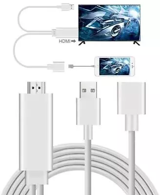 USB Female To HDMI 1080P Video TV Projector AV Cable For IPhone 14 13 11 8 7 6 • $13.50