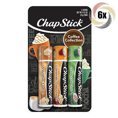 6x Packs ChapStick Coffee Collection Lip Balm | 3 Assorted Flavors | .15oz • $26.85