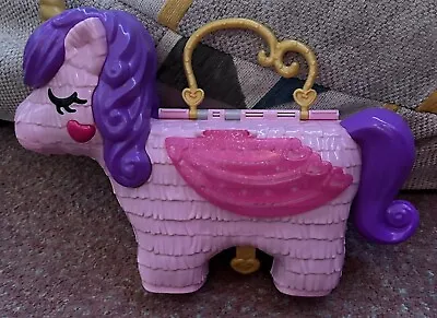 Polly Pocket Unicorn Party Large Compact Playset With One Doll And One Pony • £8.50