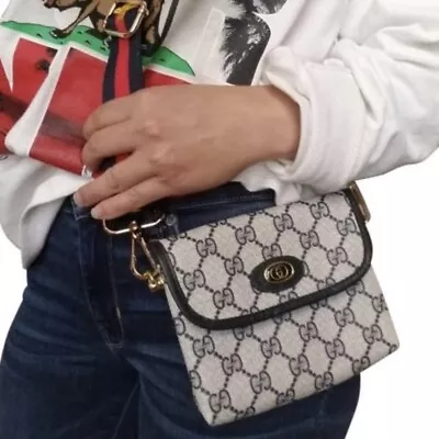 Authentic Vintage Gucci GG Canvas Mini Crossbody Bag • $380