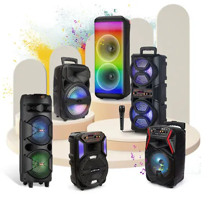 6000W Large Party Bluetooth Speaker Heavy Bass Stereo Sound Indoor Outdoor Lot • £29.99