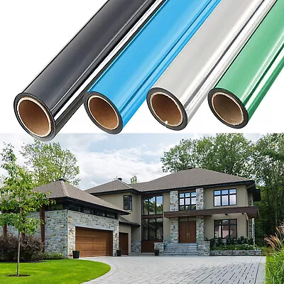 Uncut Roll Mirror Window Film UV Reflective Privacy Tint Foil Car Home Office • $10.99