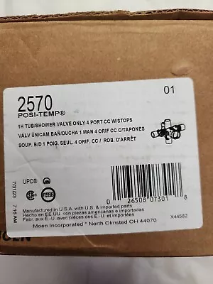 Moen 2570 Rough-In Brass Posi-Temp Pressure Balancing 4Port Tub And Shower Valve • $79.50