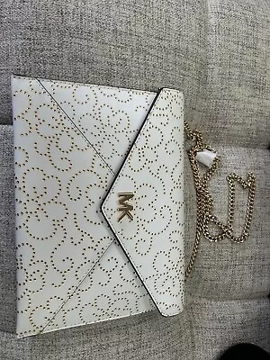 Michael Kors Envelope Clutch Barbara MD Met Floral Optic White • $49.50