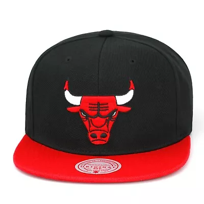 Mitchell & Ness Chicago Bulls Snapback Hat Cap 2-tone Black/Red • $32.90