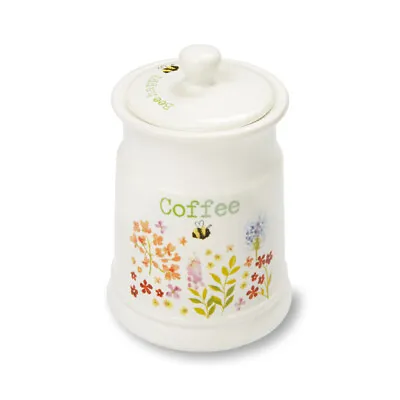 Cooksmart Bee Happy Ceramic Coffee Canister Storage Organiser Matching Jar Brew • £12.35