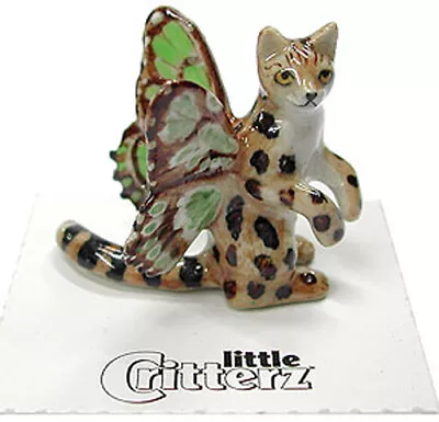 ➸ LITTLE CRITTERZ Fantasy Miniature Figurine Pixie Fairy Cat Kitten Spring • $13.01