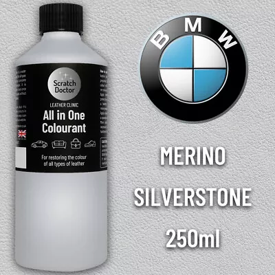 Leather Paint For BMW Car Seat SILVERSTONE  All In One 250ml Dye For Repairing. • £16.95