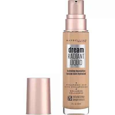 Maybelline Dream Radiant Liquid Medium Coverage Liquid Foundation Natural Beige • $12.99