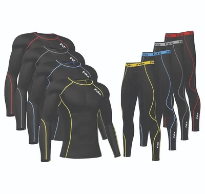 £20.99 • Buy Mens Boys Body Armour Compression Base Layer Thermal Shirt Top Leggings Skin Set