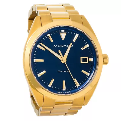 Movado Heritage Datron Mens Gold Tone PVD Stainless Quartz Watch 3650143 • $545
