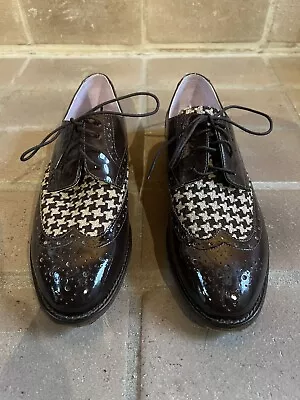 Johnston And Murphy 1850 Woman’s Etro Leather Panelled Checked Canvas Brogues • $75