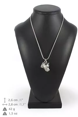 Amstaff - Silver Covered Necklace On Silver Chain Art Dog AU • $96.97