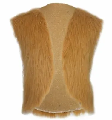 Childs Honey Faux Fur Waistcoat Lion Safari Fancy Dress Costume Accessory • £12.95