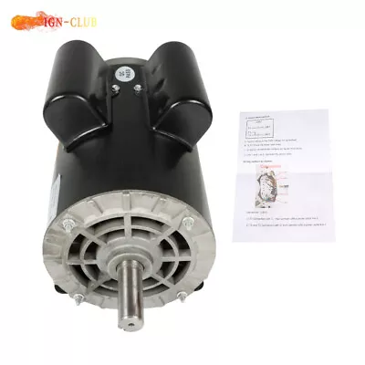 Electric Motor 5HP Compressor Duty 230V 1Phase 7/8''Shaft 3450RPM Frame-56HZ ODP • $212.35