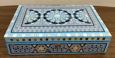 Handmade Wooden Jewelry Box Wood Trinket Storage Wood Box Mother Of Pearl Inlay • $215