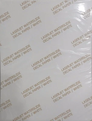 £12.50 • Buy Water Slide Decal Paper A4 LASER WHITE Pack Of 9