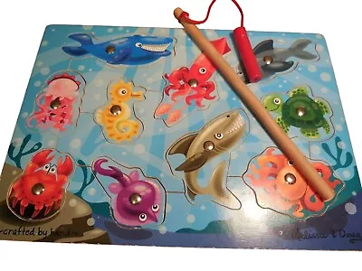 £9.81 • Buy Melissa & Doug Magnetic Wooden Fishing Game With Magnetic Pole