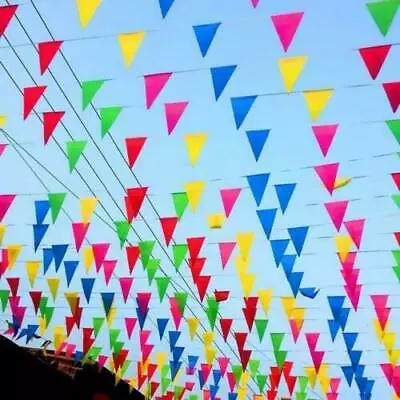 33 Feet 20 Flags Multi Colour Banner Bunting Party Event Home Garden Decoration • £2.99