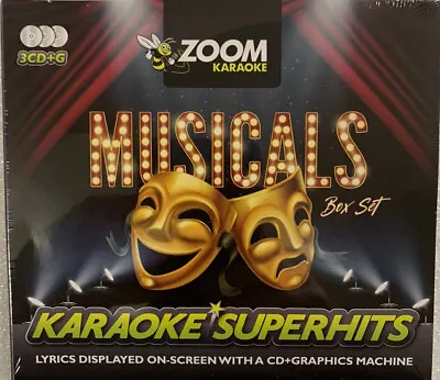 Zoom Karaoke Superhits - Musicals - 3 CD+G Disc Set • £7.95