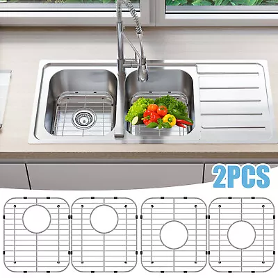 2X Kitchen Sink Grid 304 Steel Sink Protectors With R50 Corner For Sink 13x12 ☫ • $50.29