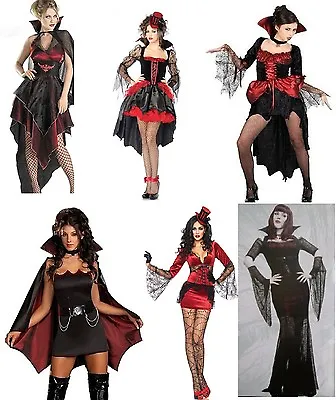 Ladies Vampire Costume Size 6-16 Twiglight Vampire Diaries Underworld Halloween  • £19