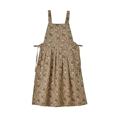 Style Women Floral Cotton Apron Cover Up With Pockets Kitchen Workwear Vintage • £18.99