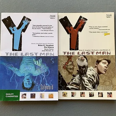 Y The Last Man Comic Books 1 & 4 Lot Set Of 2 Books DC Vertigo Brian K. Vaughn  • $26.50