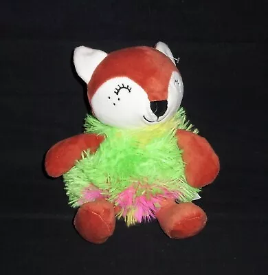 10  Hugfun Colorful Sweater FOX Plush Shaggy Stuffed Animal Toy • $16.95