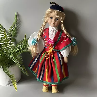 Souvenir Doll Of Madeira. Blonde Standing Girl In National Costume. Collectable • £12