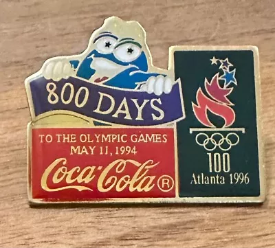 Atlanta 1996 Coca-Cola 800 Days Izzy Mascot Olympic Pin • $5