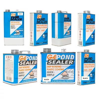 G4 Pond Paint Sealer Waterproof Concrete Sealant Clear And Black  • £39.95