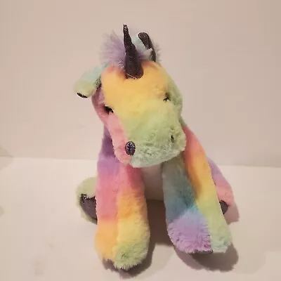 Fiesta Toys  Rainbow Unicorn  13  Tall Plush Stuffed Animal #A00627B Sherbert • $21