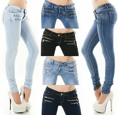 £26.99 • Buy Women's Jeans Low Rise Hip Jeans Pants Skinny Jeans Skinny Slim Fit Stretch 6-14