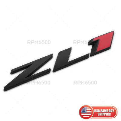 Chevy Camaro ZL1 Rear Bumper Letter Logo Emblem Badge Sticker Sport Black Red • $9.99