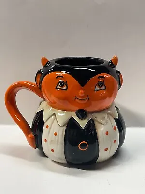 Johanna Parker Devil Mug Cup Halloween Decor Pumpkin Peep • $15.99