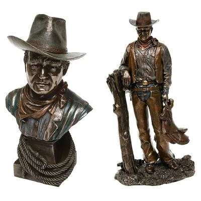 Bronze Cowboy Legend -John Wayne - Part Of A Collection Of Figures & Busts • £49.99