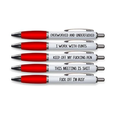 £8.99 • Buy Rude Pens For Adults Silly Ballpoint Novelty Funky Stationery Gifts Office PACK1