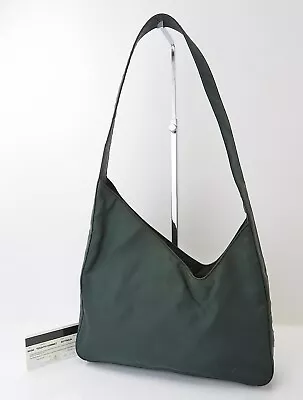 Authentic PRADA Green Tessuto Asimmet Nylon Ladies Shoulder Bag Purse #56378 • $188.10