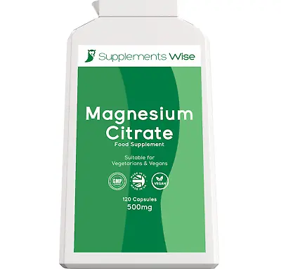 £9.95 • Buy Magnesium Citrate 500mg Capsules Tablets X 120 Restless Legs Syndrome, Anxiety