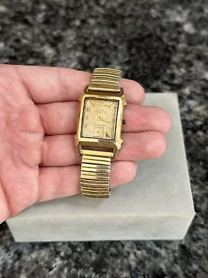 Vintage Lord Elgin Shockmaster 14K Gold Filled Mechanical Men’s Watch - No Crown • $79