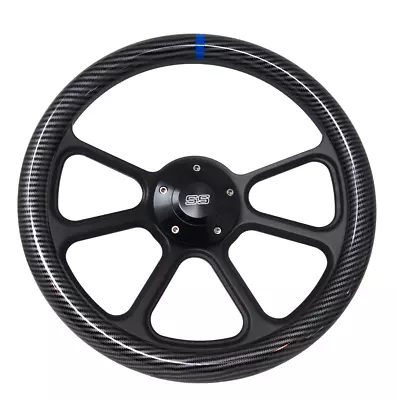 SS Chevelle Nova Camaro Impala Grant Black 3 Spoke Steering Wheel 14  SS Horn • $139.99